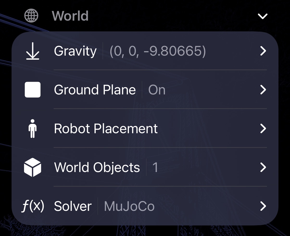 ARMOR World editor showing multiple robot instances listed in the Robot Placement section