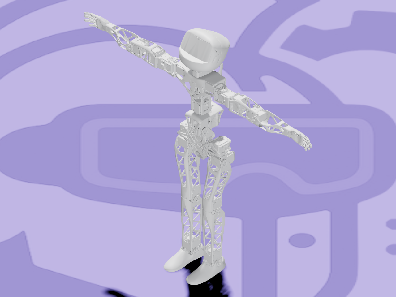 Poppy Humanoid rendered in ARMOR