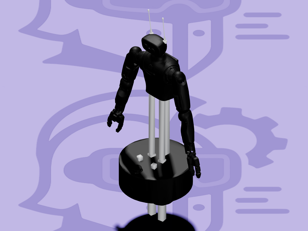 Reachy 2 rendered in ARMOR